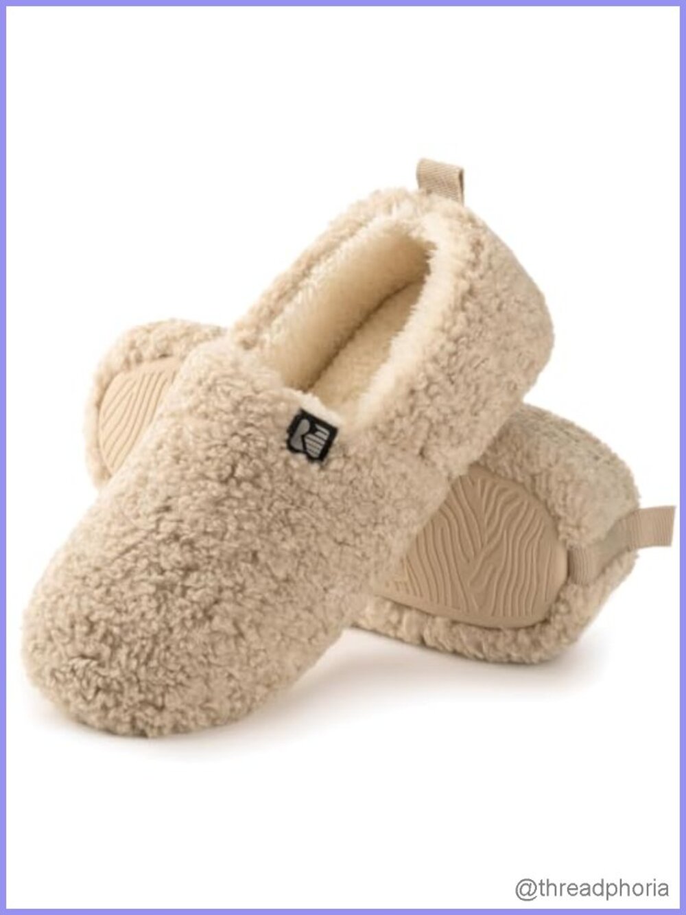 Faux Shearling Closed Back Slippers Memory Foam Washable
